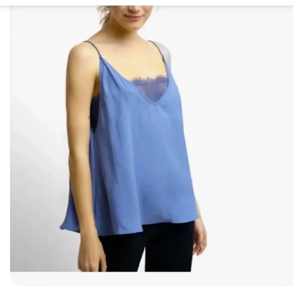 New Intimately Free People Sky Blue Lace Inset Camisole Tank Top Women’s S